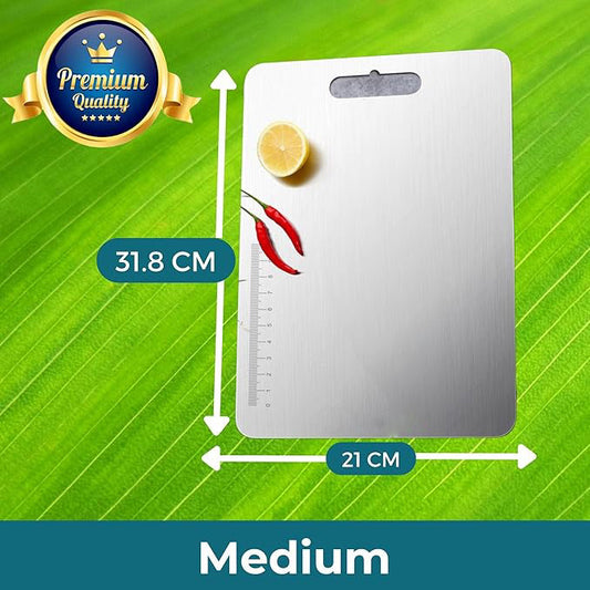 Chopping Board Stainless Steel,Heavy Duty Choping-Board Vegetable,Fruit Cutter, Safe Durable -36 cm*25 cm