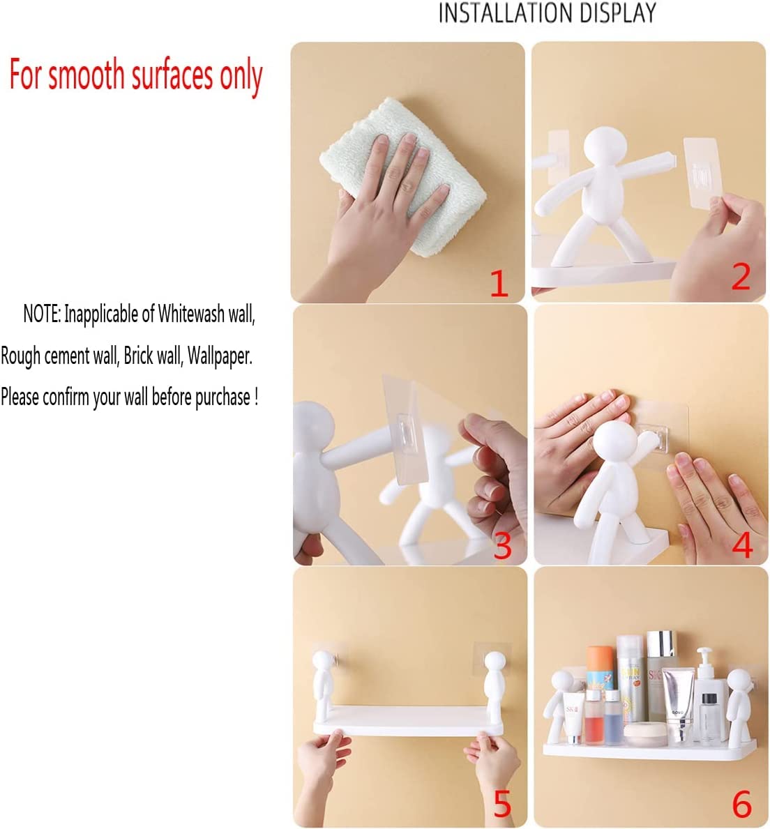 Wall Shelf  (Number of Shelves - 1, White)