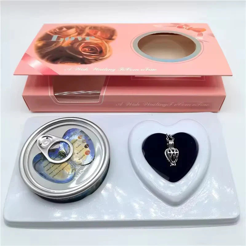 Mystic Pearl pendant Real Oyster Pearls Set (Earrings + Ring + Chain)